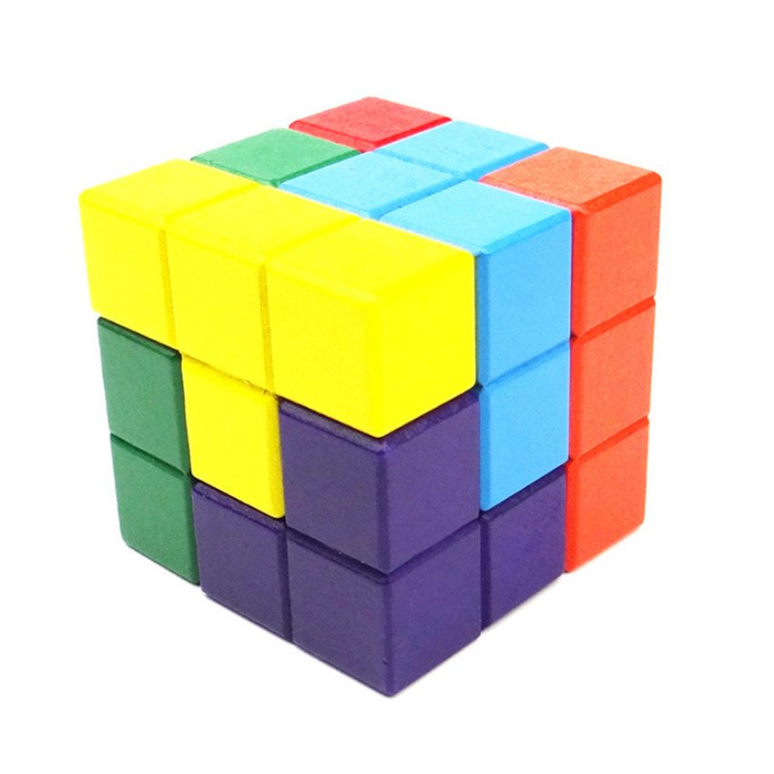 Hot Sale Tetris Magic Cube Multi-color 3D Wooden Toys Soma Puzzle ...