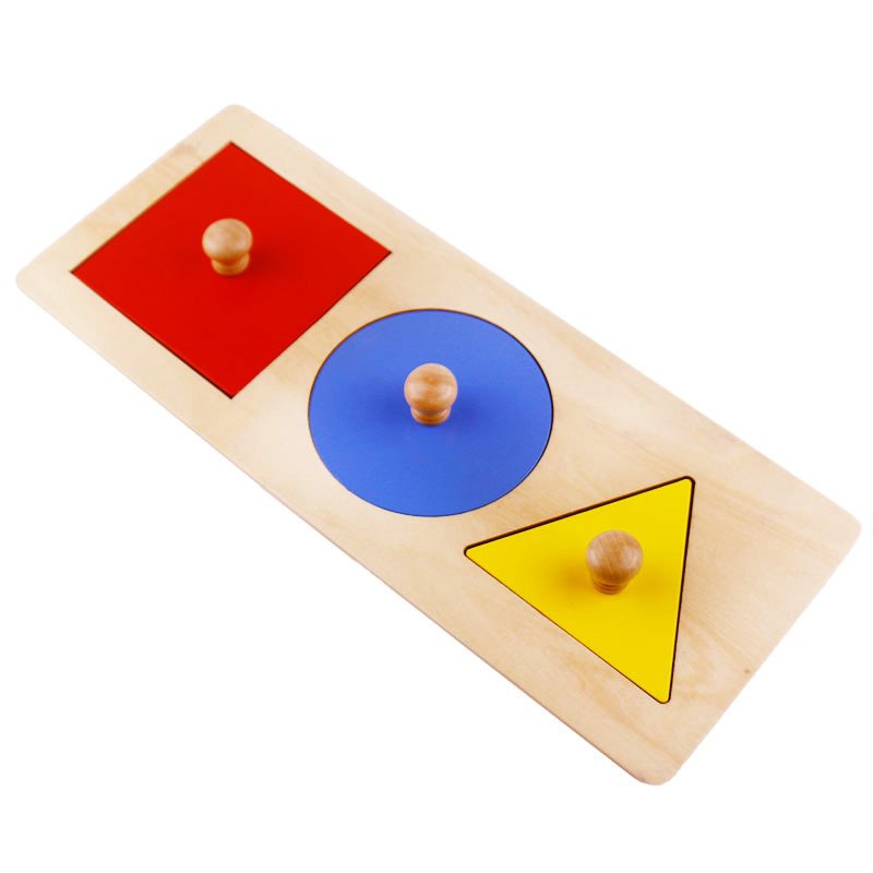 Montessori Toys Geometric Shape Matching Box Board Puzzle Wooden Early ...