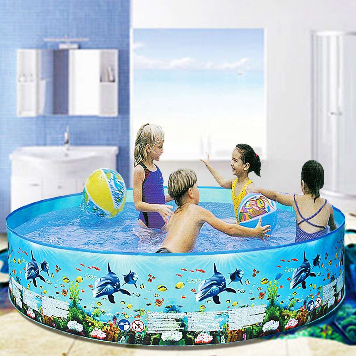 183/ 244 Water Injection Family Home Use Paddling Pool Children Bathing ...