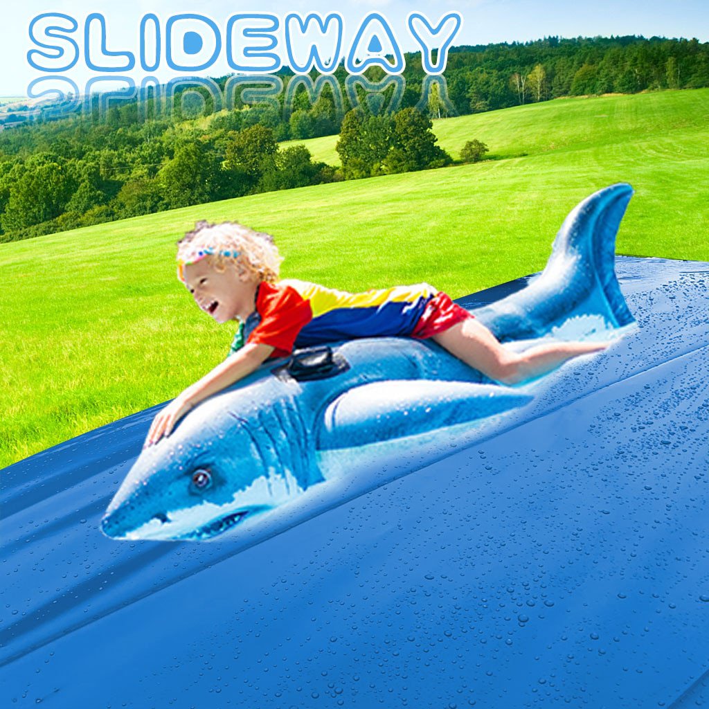 water slide on grass