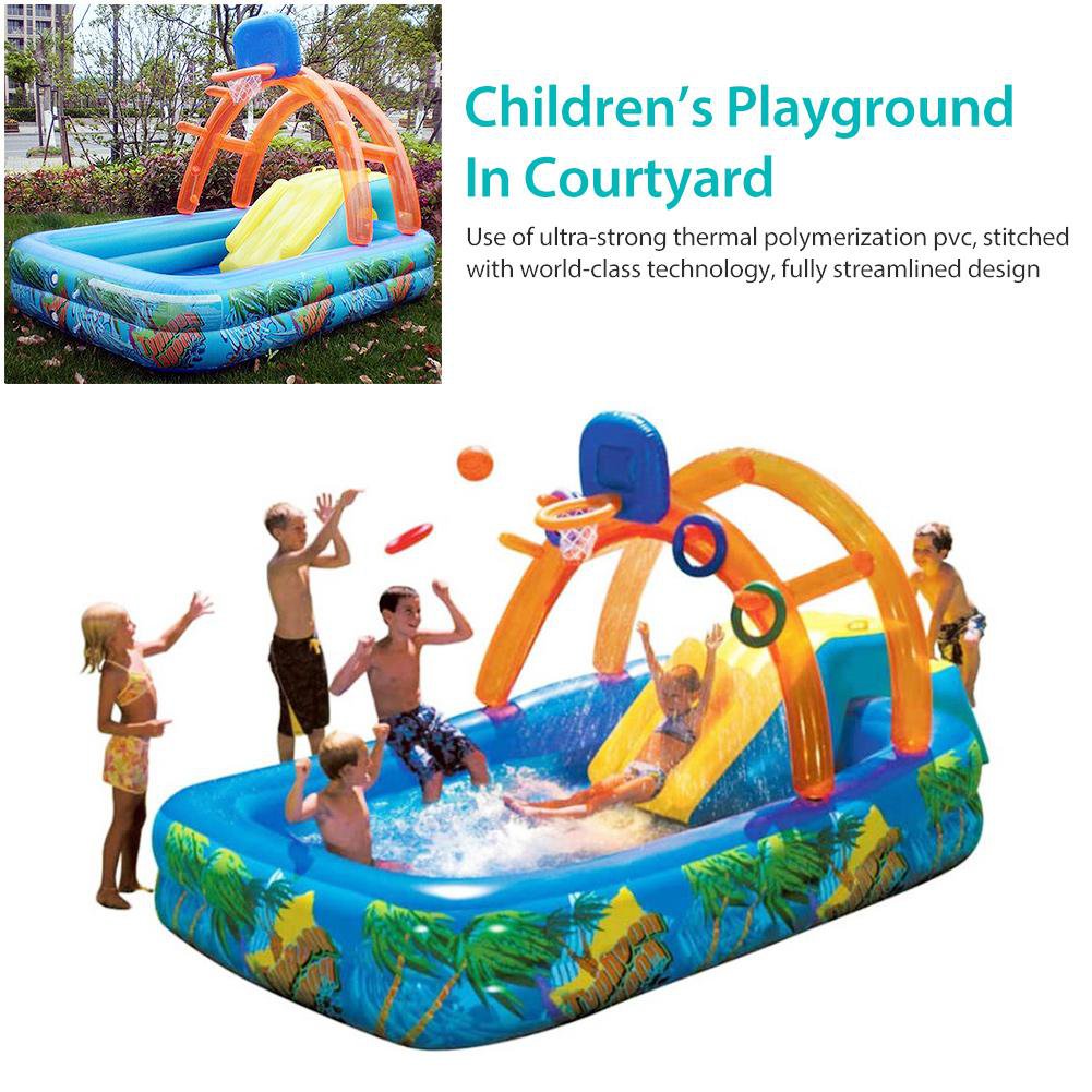 Summer Inflatable Outdoor Games Water Park Basketball Play Swimming