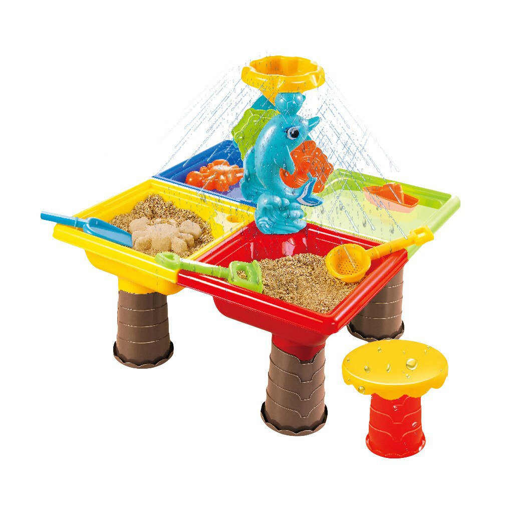 play day sand and water table with fish pond