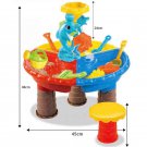 Kids Sand Bucket Water Wheel Table Play Set Toys Outdoor Beach Sandpit Toys Baby Learning Education 