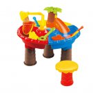 Kids Summer Outdoor Beach Sandpit Toys Sand Bucket Water Wheel Table Play Set Toys Children Learning