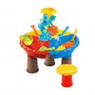 Kids Summer Outdoor Beach Sandpit Toys Sand Bucket Water Wheel Table Play Set Toys Children Learning