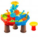 Kids Beach Sandpit Toy Summer Outdoor Sand Bucket Water Wheel Table Play Set Children Learning Educa