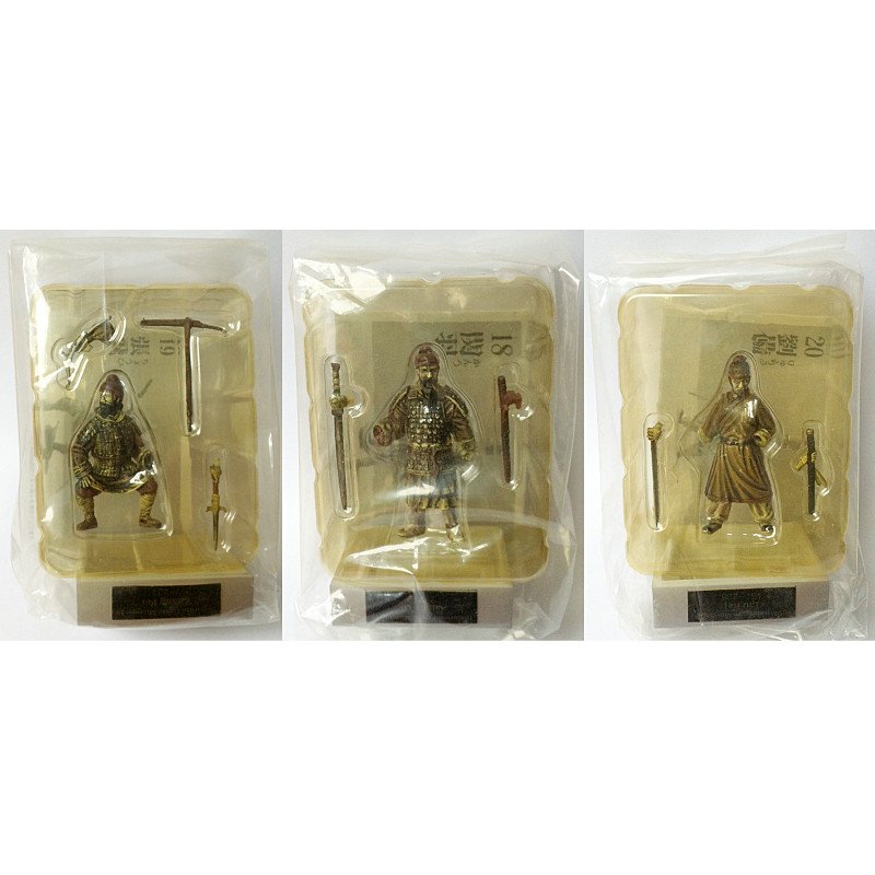Historical Figure Museum Part 3 - Liu Bei Zhang Fei Guan Yu Wonder Festival Sepia Color Set - F-Toys
