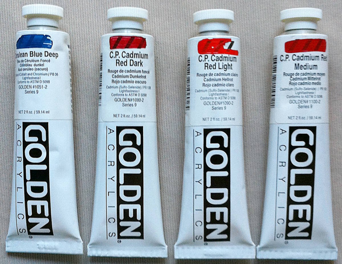 Golden Artist Colors Lot of 80 2 fl. oz. (59.14 ml) acrylic paint tubes
