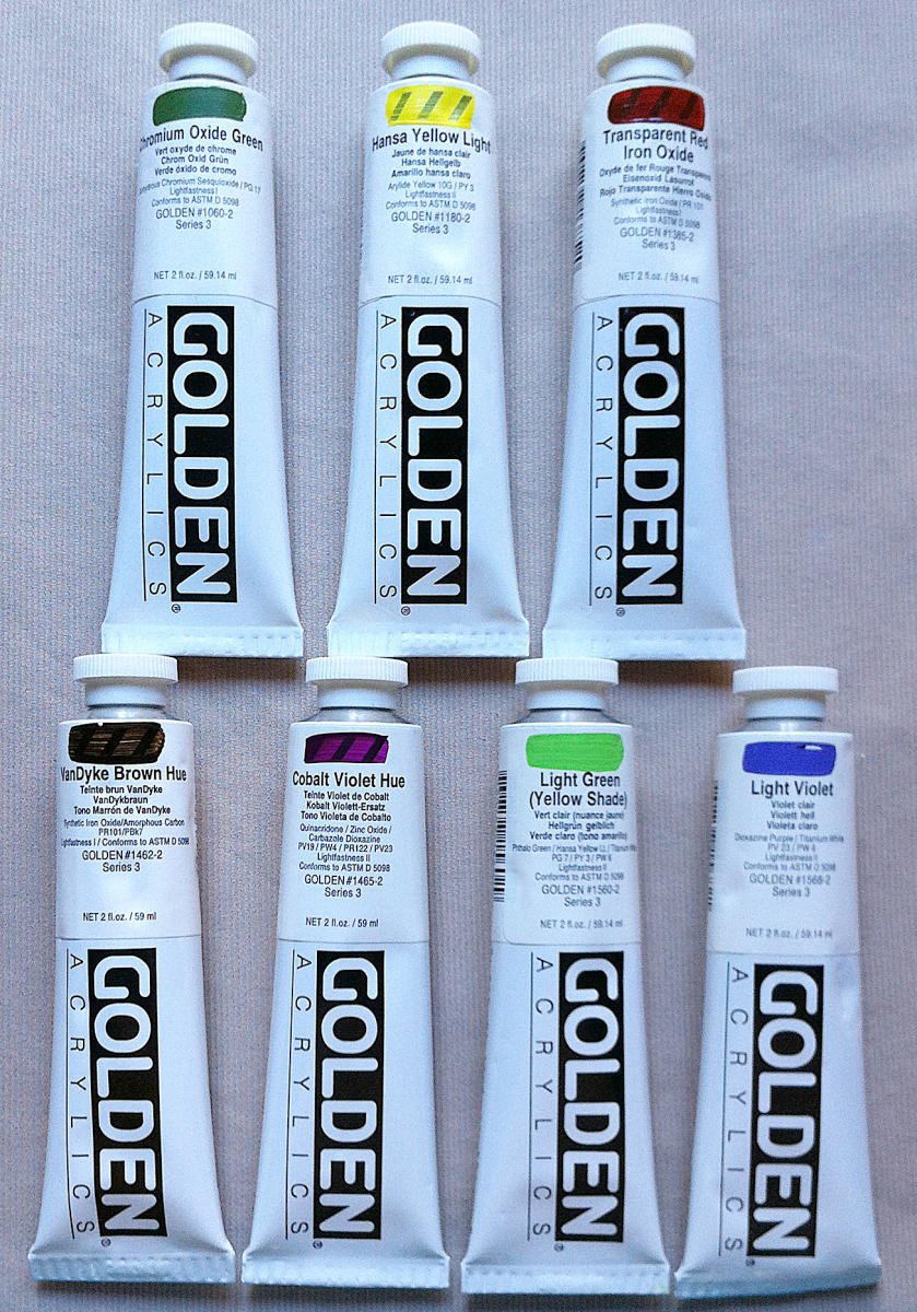Golden Artist Colors Lot of 80 2 fl. oz. (59.14 ml) acrylic paint tubes