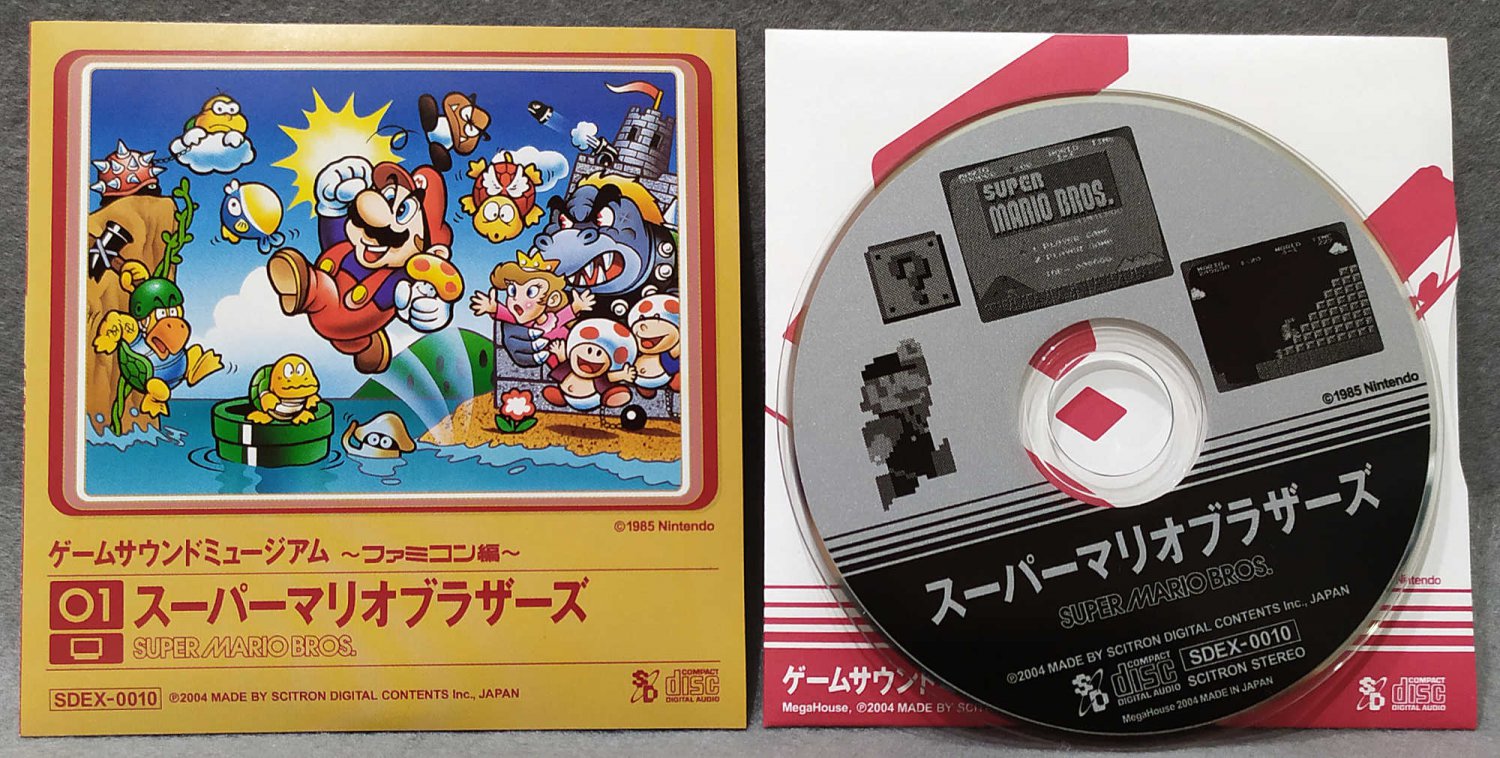 Game Sound Museum Super Mario Bros. Soundtrack Mini CD Nintendo Famicom Mega House