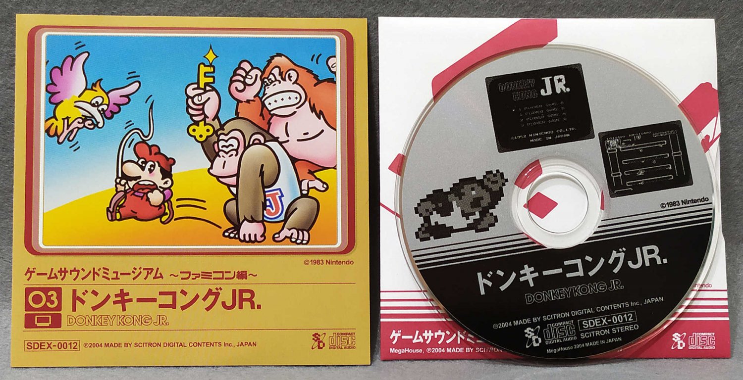 Game Sound Museum Donkey Kong Jr. Soundtrack Mini CD Nintendo Famicom Mega House