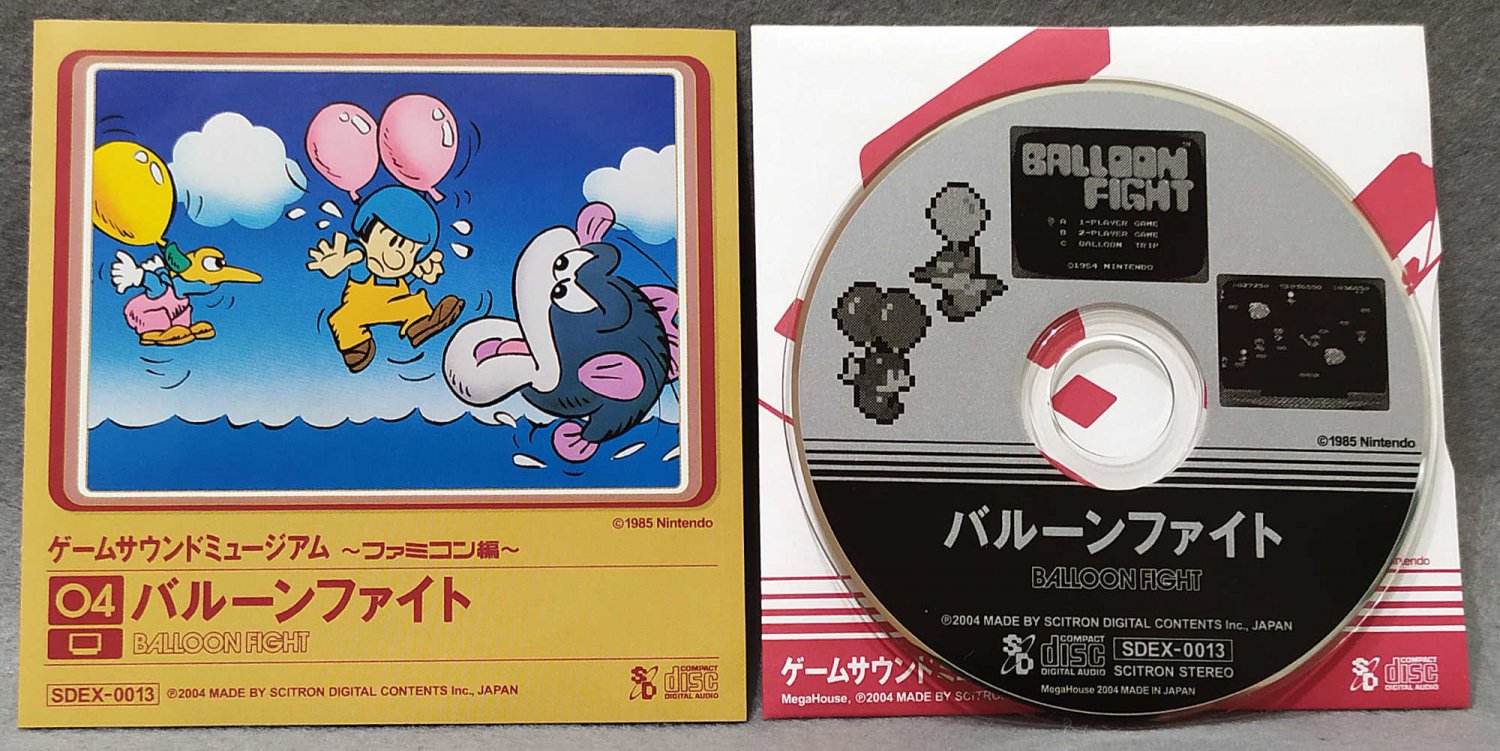 Game Sound Museum Balloon Fight Soundtrack Mini CD Nintendo Famicom Mega House