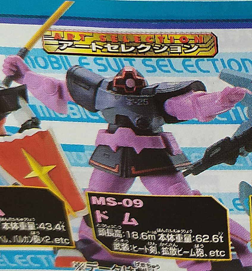Mobile Suit Gundam MS Selection 21 MS-09 Dom Gashapon Figure Bandai