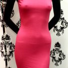 Hot Pink Knit turtleneck dress
