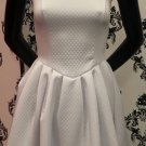 Quilted white flair dress