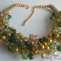 Crochet wire necklace, beaded crochet jewelry, statement necklace, Totally lush