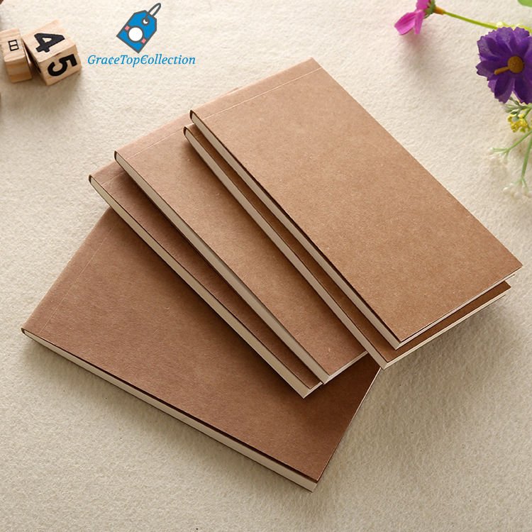 A5 Orange PU Leather Universal Lined Notebook Tear Out Page Journal 14.5 x 21cm