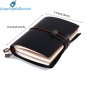 Genuine Black Leather Pocket Journal Diary Handmade Travel Note Pad to Write in
