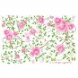 Vinyl Art Pink Rose Flower Swirl Butterfly Wall Sticker Living Room Decoration
