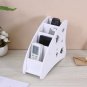 White Wooden Desk Shelf Remote Control Holder Phone Keys Candy Pen Organizer 1pc