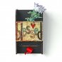 NEW Black Wall Mount Mailbox Letter Holder with Hook - Wood Wall Mounted Planter