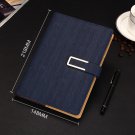 Writing Journal Blue Faux Leather Cover Lined Diary Magnetic Clasp Notebook