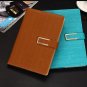 Writing Journal Blue Faux Leather Cover Lined Diary Magnetic Clasp Notebook