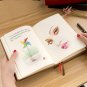 Thick Blank Page Sketch Notebook - Red PU Leather Bound Writing Journal - A6