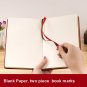 Thick Blank Page Sketch Notebook - Red PU Leather Bound Writing Journal - A6