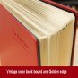 Thick Blank Page Sketch Notebook - Red PU Leather Bound Writing Journal - A6