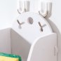 White Wooden Wall Shelf Hanging Home Decoration for Bathroom Kitchen Living Room