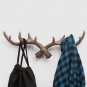 Wooden Antlers Wall Hook for Coats, Hats, Scarf - Deer Rack Decorative Idea