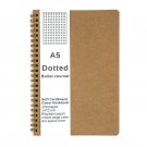 Medium A5 Dotted Grid Spiral Notebook Journal, Cardboard Soft Cover, 100 Pages