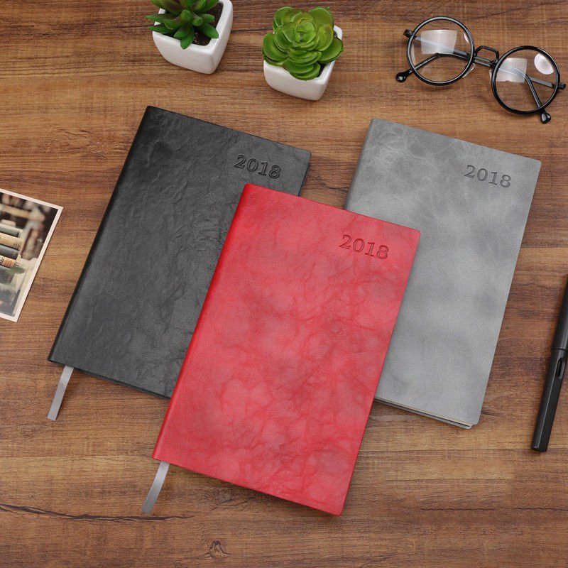 A5 Soft Leather Cover Planner 2018 Weekly Monthly Diary Journal Personal Agenda