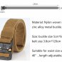Men's Outdoor Tactical Belt for Jeans Solid Color Canvas Woven Metal Buckle Belt