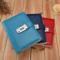 B6 Leather Cover Sprial Journal with Combination Lock Ruled Diary 1 Piece New