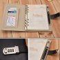 B6 Leather Cover Sprial Journal with Combination Lock Ruled Diary 1 Piece New
