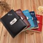 B6 Leather Cover Sprial Journal with Combination Lock Ruled Diary 1 Piece New