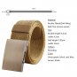 Fine Canvas Men's Belt for Jeans Solid Metal Buckle Diamond Pattern Nylon Woven