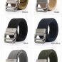New Men's Military Belt for Jeans Wave Canvas Woven D-Ring Buckle Tactical Belt