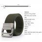 New Men's Military Belt for Jeans Wave Canvas Woven D-Ring Buckle Tactical Belt