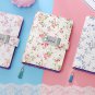 A6 Floral Password Locking Leather Journal Diary with Tassel Bookmark Girls Gift