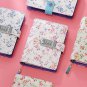 A6 Floral Password Locking Leather Journal Diary with Tassel Bookmark Girls Gift