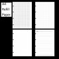 A4 Refill Paper Inserts for Loose Leaf Notebook, 4 Holes Inner Paper, 40 Sheets