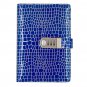 Blue Stone Password Lock Diary Notebook Leather Cover, Lined Page Journal, A5