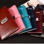 Password Code Lock Journal Leather Cover Lined Diary 5.8 x 8.6 inch 200 Pages