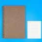 Bullet Dotted Journal Kit - A5 Tan Cover Dot Grid Spiral Notebook with 10 Color Pens