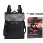 Faux Leather Backpack School Bag Bookbag Daypack 13L Small Every Day Back Pack