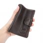 Men's Genuine Leather Bifold Wallet with Flip ID Safety Clip Cards Coin Pockets