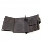 Men's Genuine Leather Bifold Wallet with Flip ID Safety Clip Cards Coin Pockets